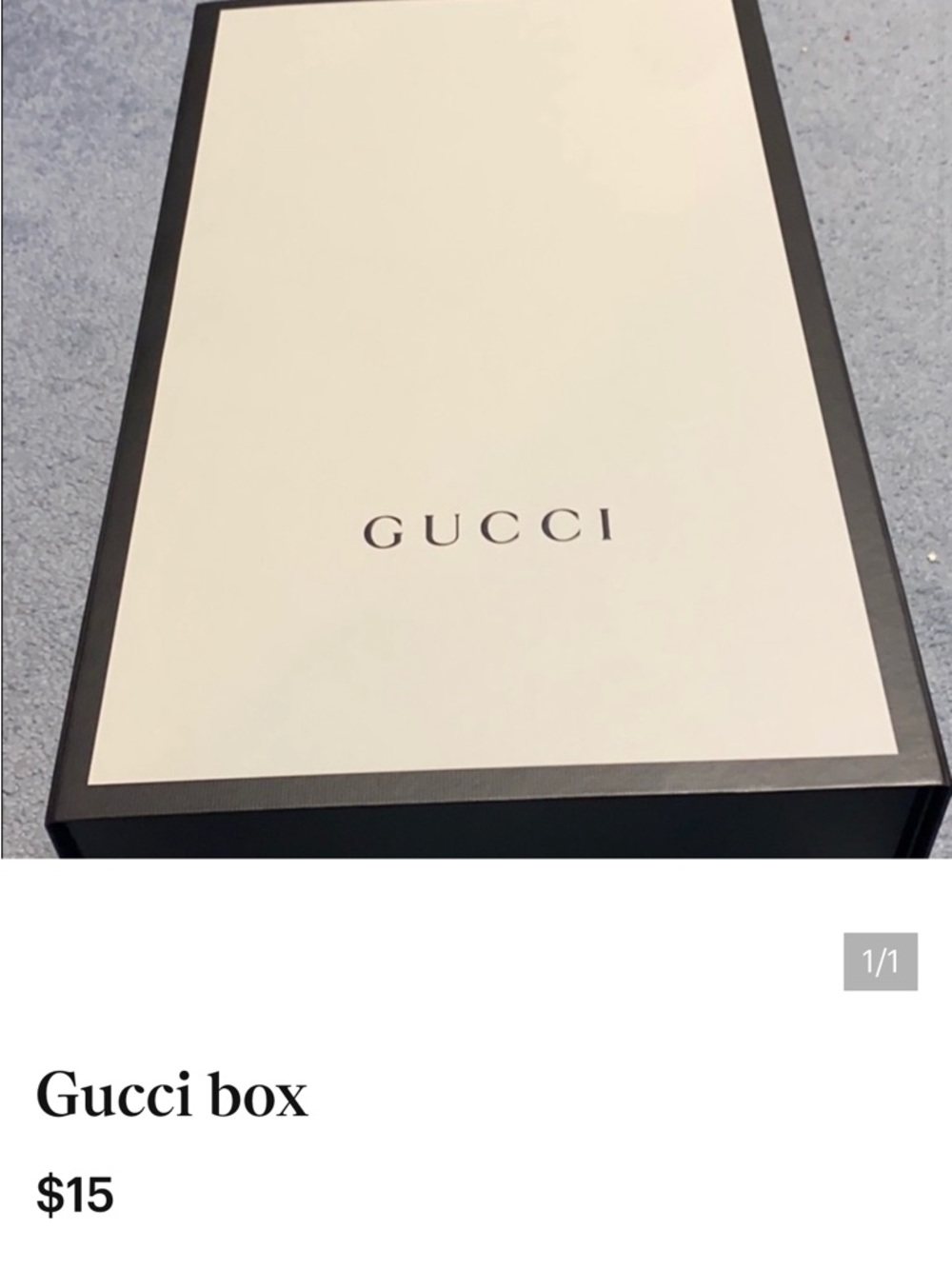 Gucci White And Black Branded Gift Box